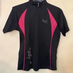 BLACK NORTH 卓球ウェア ハーフジップ ブラック ピンク