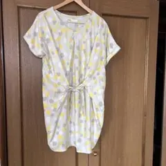 ドット　ベージュワンピースチュニックのサムネイル