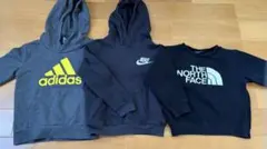 adidas Nike THE NORTH FACE パーカー3着セット