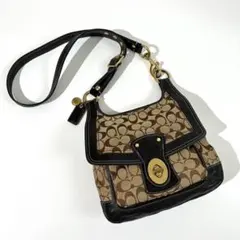 COACH コーチ ショルダーバッグ シグネチャー ターンロック
