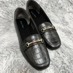 新品　anyFAM オンワード　走れるローファー　L 24cm フラット　クロコのサムネイル