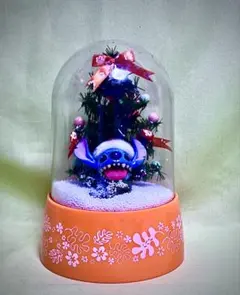 スティッチ クリスマス ドーム型 フィギュア USED ジャンク！