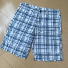 オールドネイビーブルー系　チェックパンツ　33のサムネイル