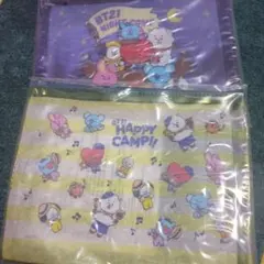 一番くじ　BT21　HAPPY CAMP!! 　H賞　おでかけクリアポーチ　2種