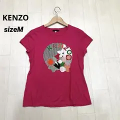 希少 KENZO 花柄 ロゴ パッチワークプリント Tシャツ M レディースのサムネイル
