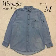 ラングラー Wrangler Rugged Wear BD デニムシャツ M