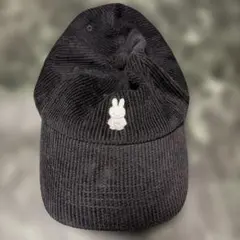 キャップ　ミッフィー　黒　miffy コーデュロイのサムネイル