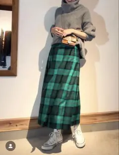 BEAUTY&YOUTH UNITED ARROWS 緑チェックスカート