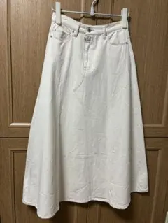 studi CLIP デニムロングスカート　Mサイズ　オフ白