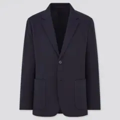 UNIQLO コンフォート2Bジャケット（袖丈着丈標準） ネイビー