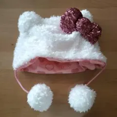 USJ　ハローキティ　ファンキャップ　帽子