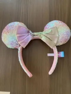 ディズニー　カチューシャ　ミニーマウス　ミニー　40周年　ピンク　グラデーション