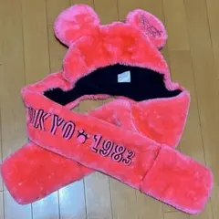 【値下げしました！】ディズニー　35周年 ミッキーファンキャップマフラー ピンク