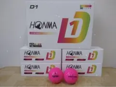 【新品】ホンマ D1 ピンク 1ダース 12球 2024年モデル ゴルフボールのサムネイル