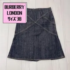 231Rg 美品 BURBERRY LONDON デニムスカート ノバチェック