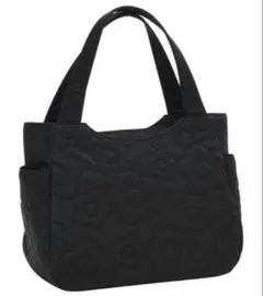 【美品】MARY QUANT デイジーランダムキルト トート　黒