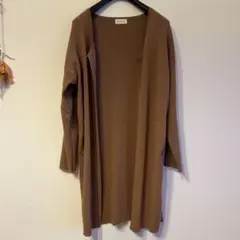 良品 PLST プラステ ブラウン ロングカーディガン 長袖