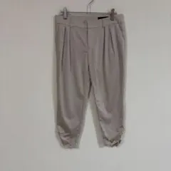 【UNTITLED】(M)クロップド丈タックパンツ/ベンベルグ混/サマーパンツ