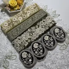 在庫限り超お買得セットインド刺繍リボン各1メートルずつ合計4メートル