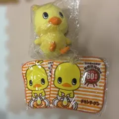 未開封　ひよこちゃんぬいぐるみとミニタオル2枚セット　日清食品チキンラーメン