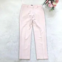 クローゼット テーパードパンツ レディースボトム シンプル 細ストライプ ピンク