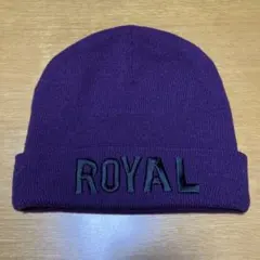 ニット帽 紫