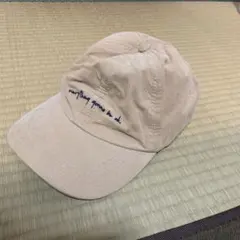 コーデュロイ ベージュキャップ everything gonna be ok.