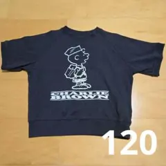 チャーリーブラウン プリント Tシャツ ブラック