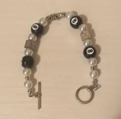 8ボール×クロス×キューブビーズ マンテルブレスレット