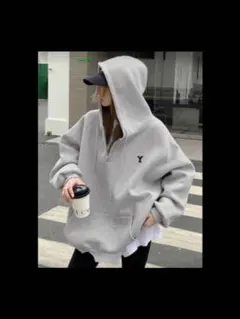 YRZS フード付き 裏起毛パーカー Mサイズ