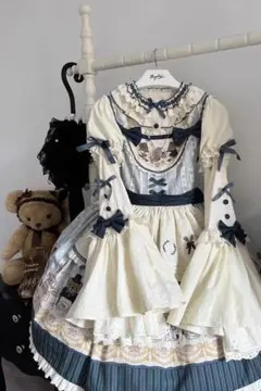 ツ*ナ様 BABY, 花柄 JSK サックス ローズ レース リボン ロリィタ