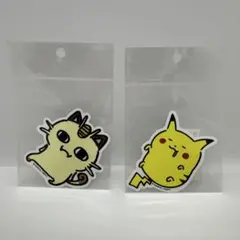 ポケモン 24じかんポケモンCHU ステッカー ピカチュウ　ニャース　2種