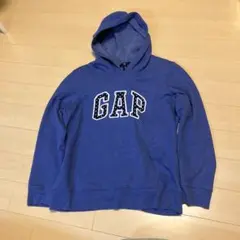 GAP 星柄ロゴ プルオーバーパーカー ブルー Lサイズのサムネイル
