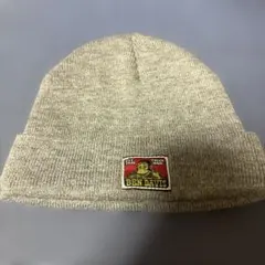 まもなく処分　BEN DAVIS ニット帽 グレー ロゴパッチ付き