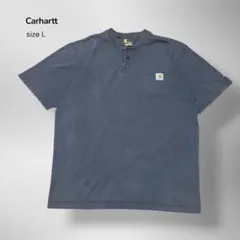 Carhartt ヘンリーネック ポケットTシャツ グレー系 L TALL