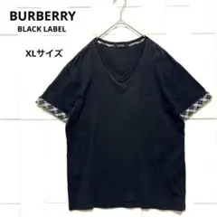 バーバリー ブラックレーベル Tシャツ ホースロゴ刺繍 袖口 ノバチェック XLのサムネイル