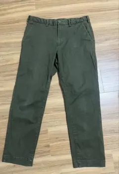 GU チノパン カーキ メンズ M相当｜シンプル テーパード パンツ