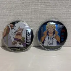 ONEPIECE USJ 2024プレミアサマー ギア5ルフィ/サボ 缶バッジ