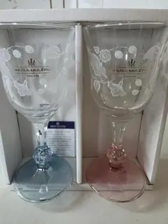 IMUSA MULERU 花柄ワイングラス 2個セット