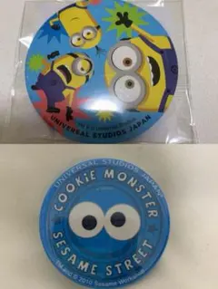 ミニオン クッキーモンスター 缶バッジ ユニバーサル・スタジオ・ジャパン USJ