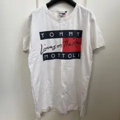 トミージーンズ メンズ Tシャツ 半袖 白 L