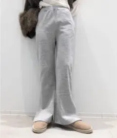 L'Appartement アメリカーナ　スリットスエットパンツ