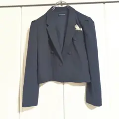 ネイビー ダブルブレスト テーラードジャケット