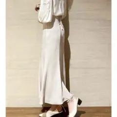 COCODEAL ココディール　後ろレースアップハイウエストスカート