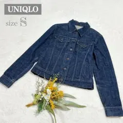 美品✨【ユニクロ】UNIQLO レディース デニムジャケット Gジャン S ●