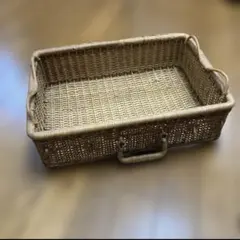 昭和レトロ 古い藤のバスケット