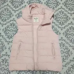 Bee des Bee フード付きダウンベスト 130cm ピンク