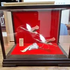 純銀製金属工芸【和額】アートインテリア　昭和59年2月　心斎橋京美堂購入 純銀製金属工芸【和額】アートインテリア 昭和59年2月 心斎橋京美堂
