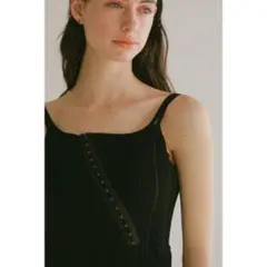 完売品 Rielle riche リブニットフレアキャミワンピース パット