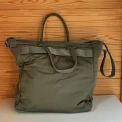 【美品】　UNIQLO C 2wayユーティリティバッグ　カーキ